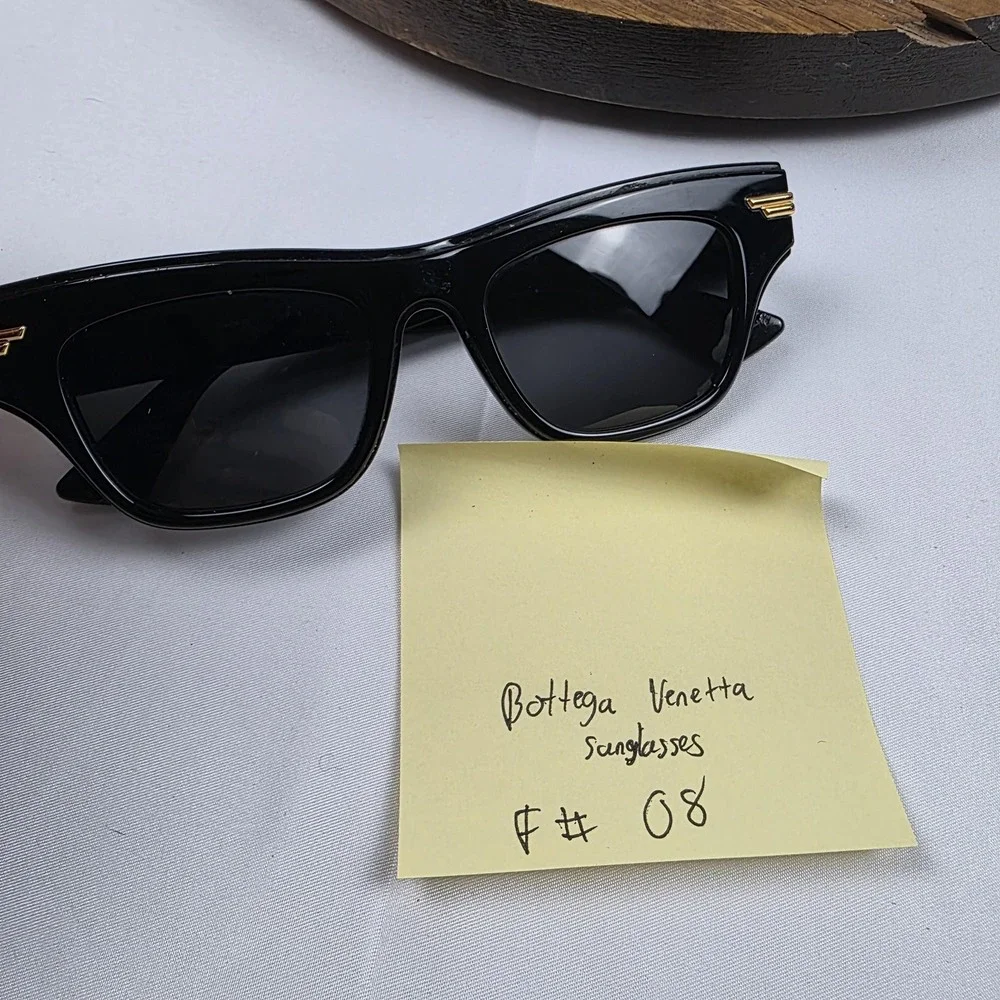Bottega Veneta BV1122S Sunglasses Mens 51-19-145 Black Tinted Square Italy